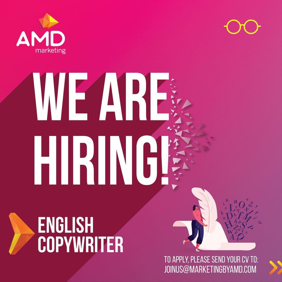 MarketingbyAMD's tweet photo. #JoinUs! 

#SudanJobs. #Marketing. #Creative. #Digital. #Advertising. #Strategy. #Sudan. https://t.co/Z6EcxKUnZw