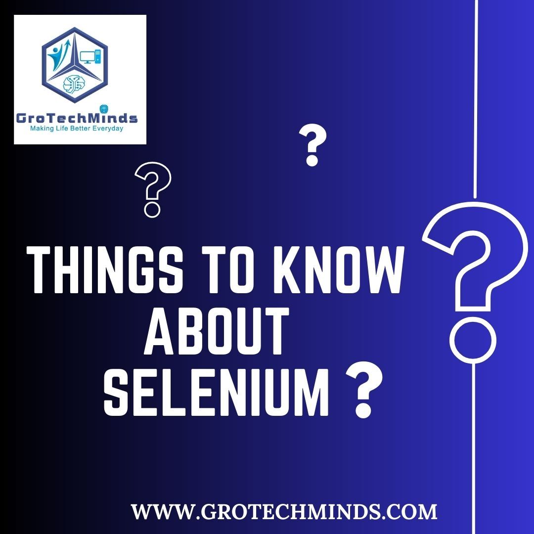 grotechminds's tweet image. Things to know about Selenium!!
.
.
.
.
.
#grotechminds #softwaretestingbymkt #automationtesting #automation #automationtesting #Onlineclass #softwaretesting #softwaretester #softwaretestingjobs #testing #softwareengineering #softwarequalityassurance #softwaretestingcompany