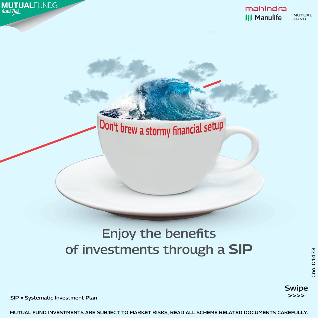 MahindraMMF's tweet photo. No matter how stormy the weather gets, investing through a SIP may keep your investments protected.
#mahindramanulifemf #mutualfundssahihai #switchtomahindramanulifemf #sip #systematicinvestmentplan
#investmentgoals https://t.co/tutTjqlaUj