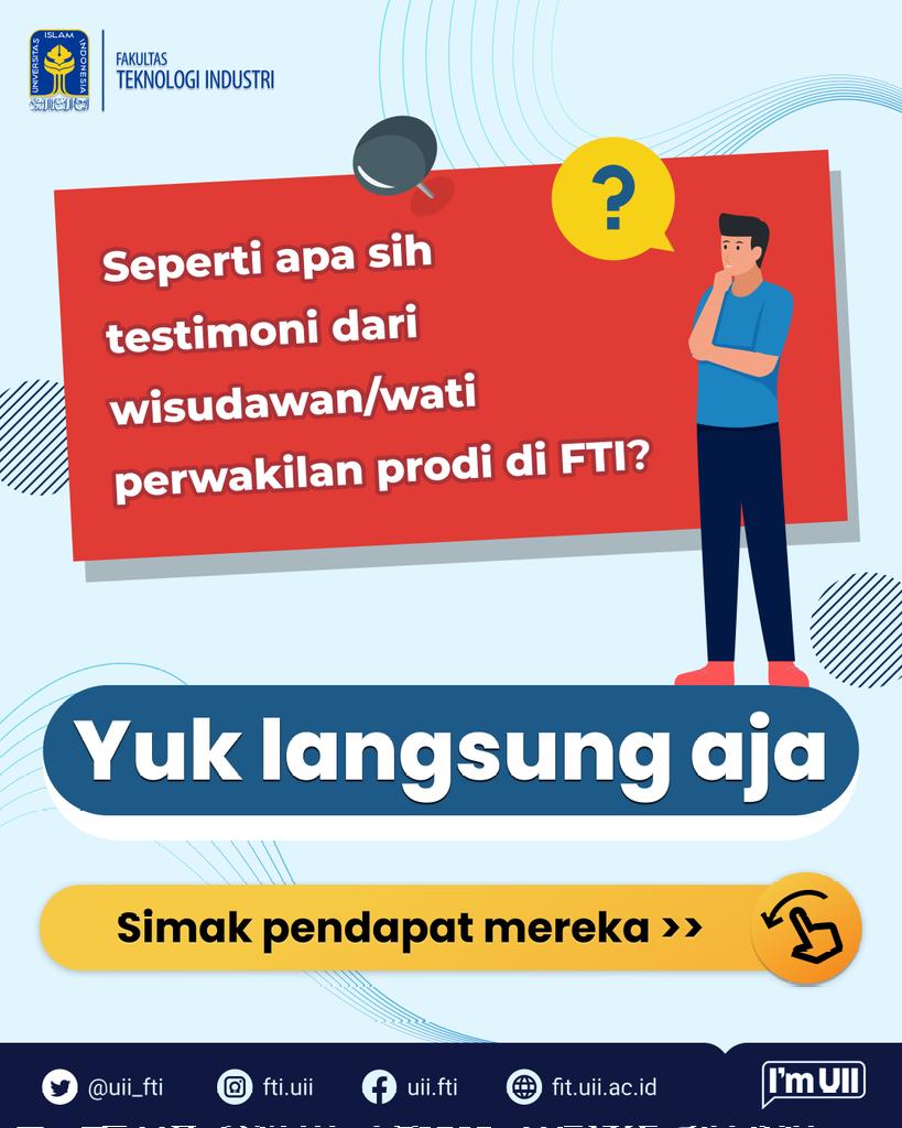uii_fti's tweet photo. Congraduations! 🥳🎓
Selamat kepada seluruh wisudawan dan wisudawati FTI yang mengikuti Wisuda Ull Periode IV Tahun Akademik 2022/2023! Pada wisuda periode ini diikuti 136 wisudawan/wati dari FTI.
#FTIUII #Kampus #KampusJogja #Wisuda #WisudaUII #Congraduations #Congraduation https://t.co/6EIlaoKsan