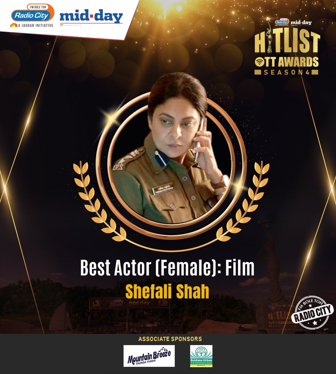 radiocityindia's tweet photo. The wait is finally over!
#HitlistOTTAwards #Winners
https://t.co/Oa1JkfXQez
The game changers in the world of OTT entertainment are:
@ShefaliShah_ @iam_juhi #Mukhbir #IndianPredator https://t.co/7bHc9wzRdH