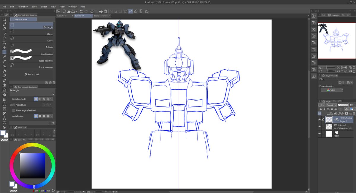 I was afraid of it because a lot of people seem to hate drawing mechs, but as it turns out, I can actually draw gundam (at least from reference). Maybe the hours of practice drawing have decreased the difficulty.
I'll try and 3D model this later and modify it to my liking.โจ