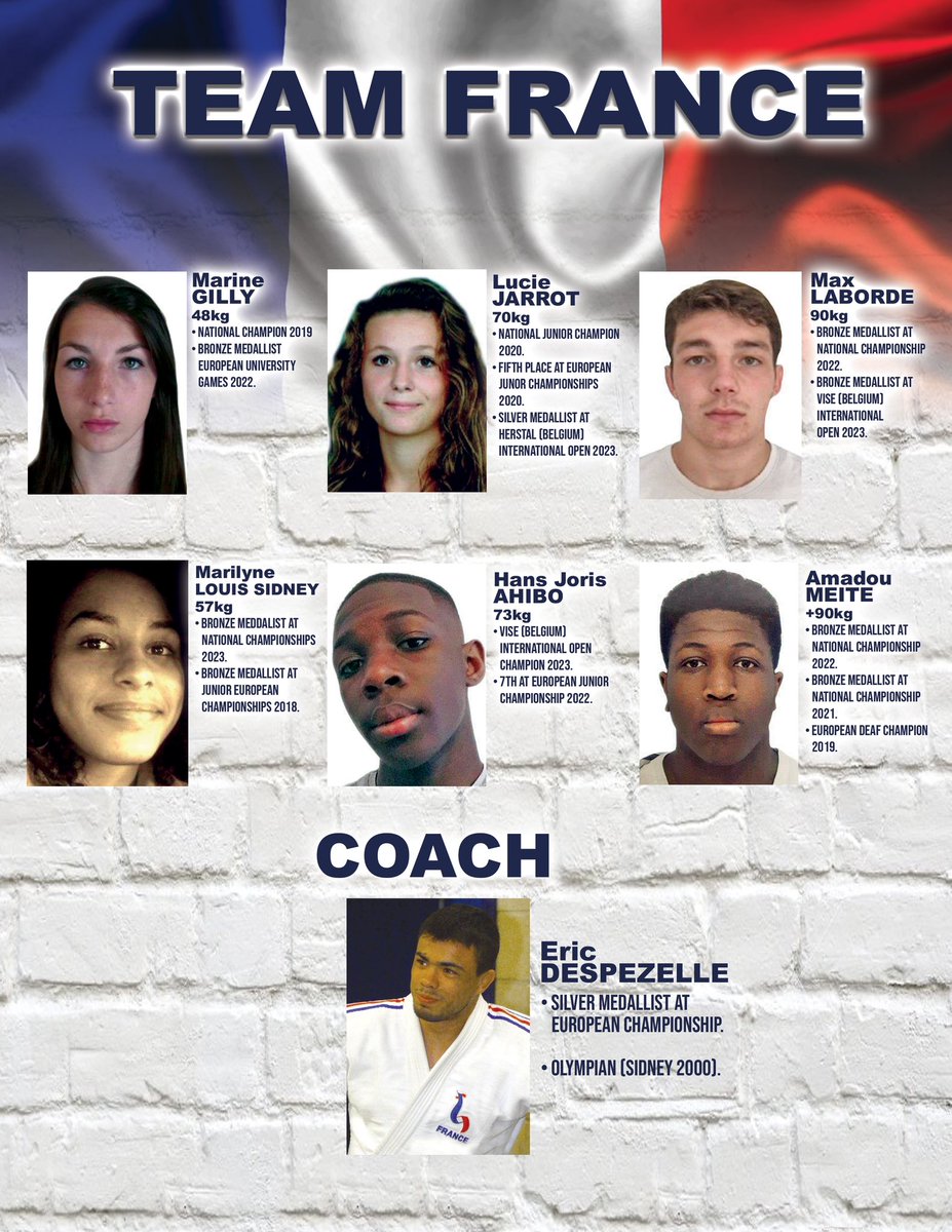 Introducing #TeamFrance ! The most successful team in the #NYOpenJudo history with 4 WINS! They are also bring a special guest Larbi Benboudaoud, World Champion, Olympic Silver medalist, and 2x European Champion! There is a lot firepower here! 🔥🇫🇷 #NYACJudo #NYAC #MartialArts