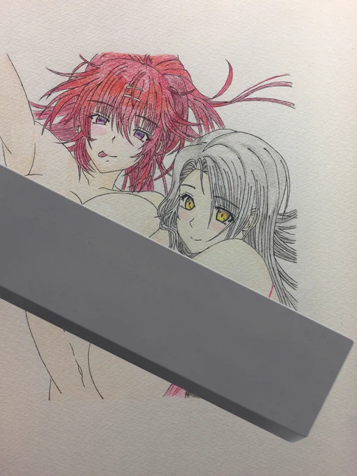 めったに描かない複数構図 どうしよ?  