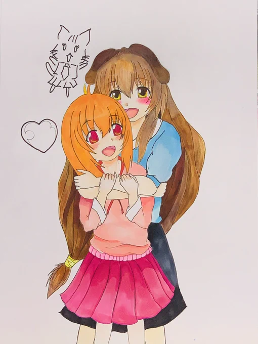 めったに描かない複数構図 どうしよ?  