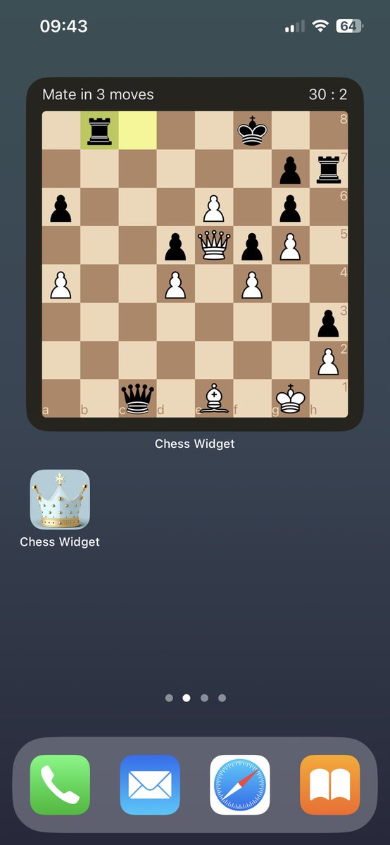 oleg_v_soloviev's tweet photo. Isn't that a great looking home screen? 👍

#Chess #ChessWidget

https://t.co/VAq0ZvDCaj https://t.co/HFdRi3G1HS