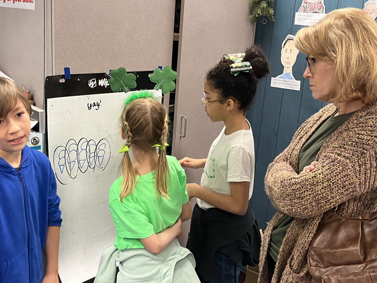 MPbvusd's tweet photo. Mrs. Cline, our academic coach, modeled a math task in our 3rd grade today and it was magic!  #WeArePBV #mcauliffeexplorers #learningisfun https://t.co/aevpk0eT09