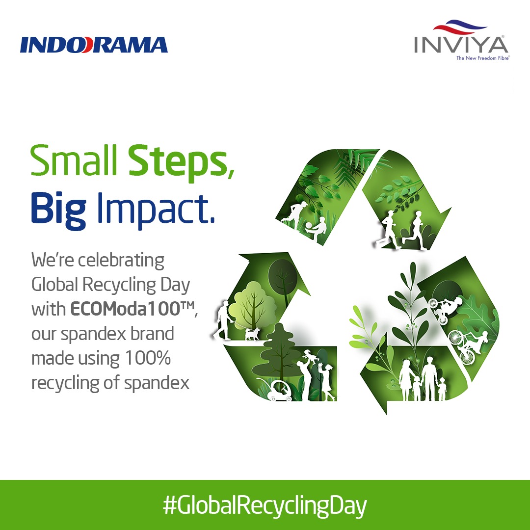 inviyaindorama's tweet photo. Join the effort to create a more sustainable future with recycling!
.
.
#inviya #inviyaspandex #GlobalRecyclingDay #recycling #sustainable #future https://t.co/97uzTnoW2b