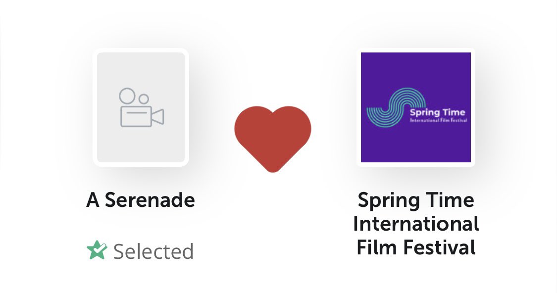 rm_screenwriter's tweet image. A SERENADE has been selected to be in the "best unproduced script" category in the Spring Time International Film Festival 🎞️ 🎉
#film #featurefilm #featurescript #officialselection #filmmaking #filmmaker #screenwriting #writerscommunity @Springtime_iff