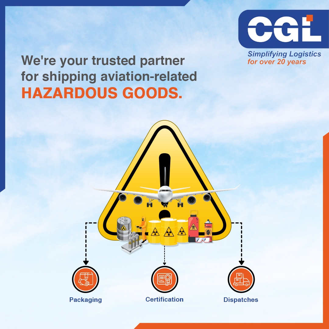 CGLogistics2002's tweet photo. #CGLogistics is proud to be a trusted partner for shipping aviation-related hazardous goods. With our extensive experience and expertise in logistics, we ensure that all hazardous materials are shipped safely and securely.๐ซ
#HazardousGoods #SimplifyingLogistics https://t.co/0J3Z2pPyOw