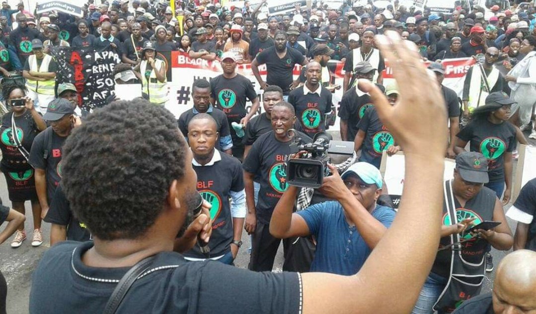 BLFSouthAfrica's tweet photo. https://t.co/IHKbhG2cwt

BLF says Hands Off EFF national shutdown

The white ruling class and its right wing racist civil society partners are exposed. They support democratic rights only if they are congruent with their interests and agenda. https://t.co/WHRgDYZfGw