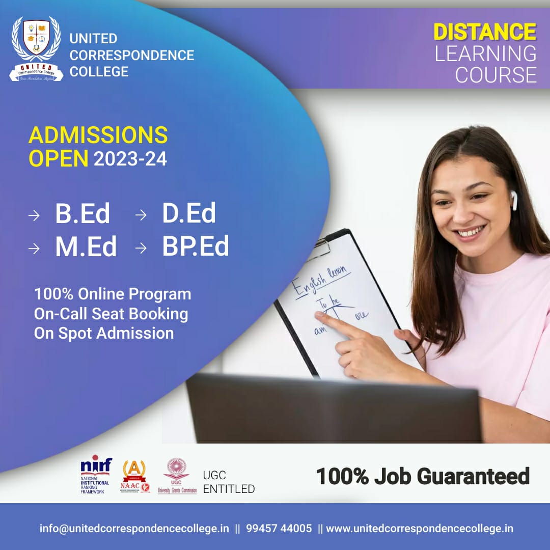 UnitedCorrespo1's tweet image. &quot;Advance your education career with online B.Ed, M.Ed, and D.Ed programs - flexible, accessible and tailored to your busy schedule.&quot;

contact now: wa.me/+919945744005
• 100% Result

Learn More: unitedcorrespondencecollege.in

#BEdCourse #MedCourse #DEdCourse #teaching #tips