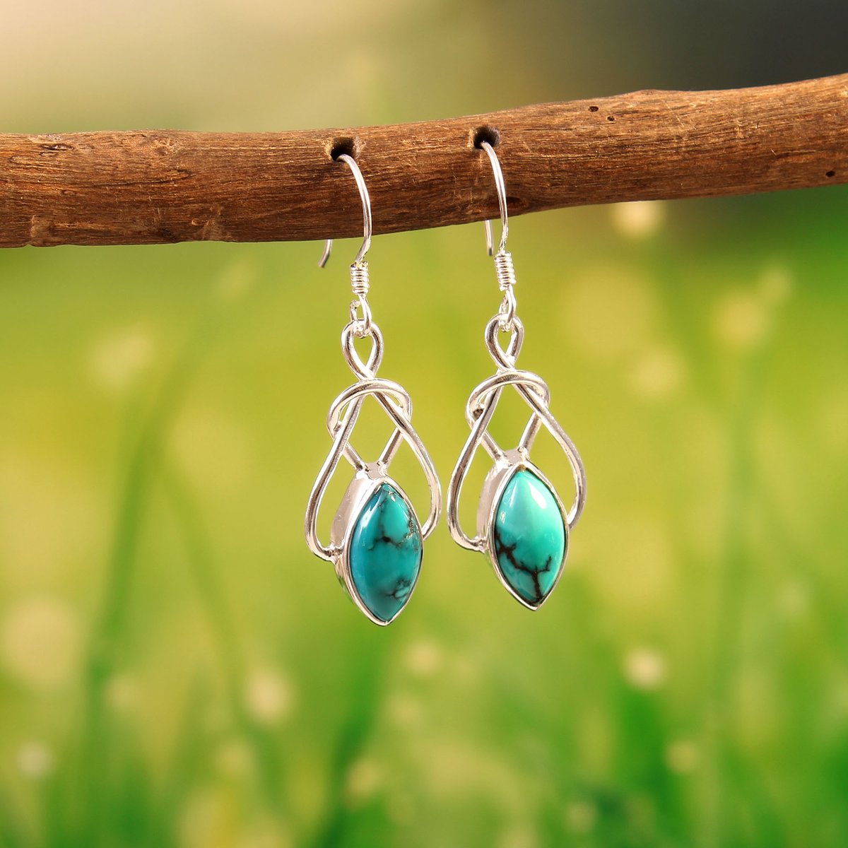 Turquoise Earring.... 
.
.
.
.
 #turquoiseearrings  #handcraftedwithlove ##turquoisejewelry #aquamarinering #TurquoiseRings #turquoiseearrings #turquoisebracelet #enamelearrings #sterlingsilverring #sterlingsilverjewellery #silver925 #ladysmith #madewithlove #silverandturquoise