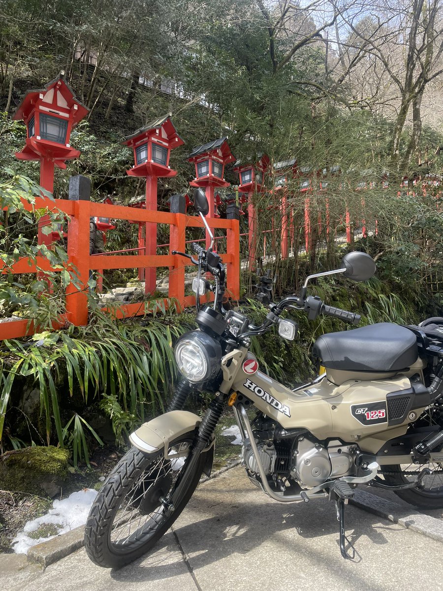 cub_itengineer's tweet image. ちょっと前のだけど
#貴船神社 #ハンターカブ #CT125 #バイク