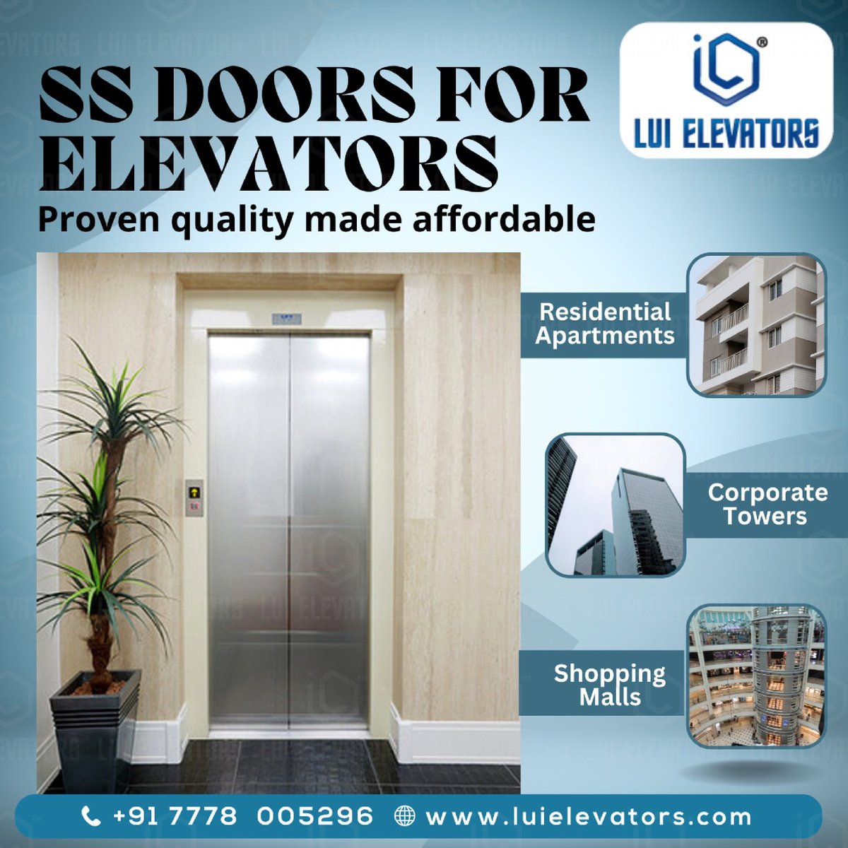 ElevatorLui's tweet photo. Elevator doors reflect your impression, 
#LuiElevators #Elevators #elevatorparts #liftparts  #Elegant #saftey #Elevator #elevatorservice #elevatorbusiness #engineering #elevatortechnology #elevatorworld #gujarat #india https://t.co/yi638o381X