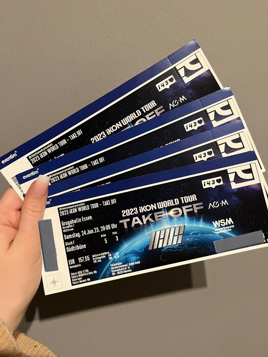 Our Tickets arrived 😭 they look to pretty!!
#iKONWORLDTOUR2023