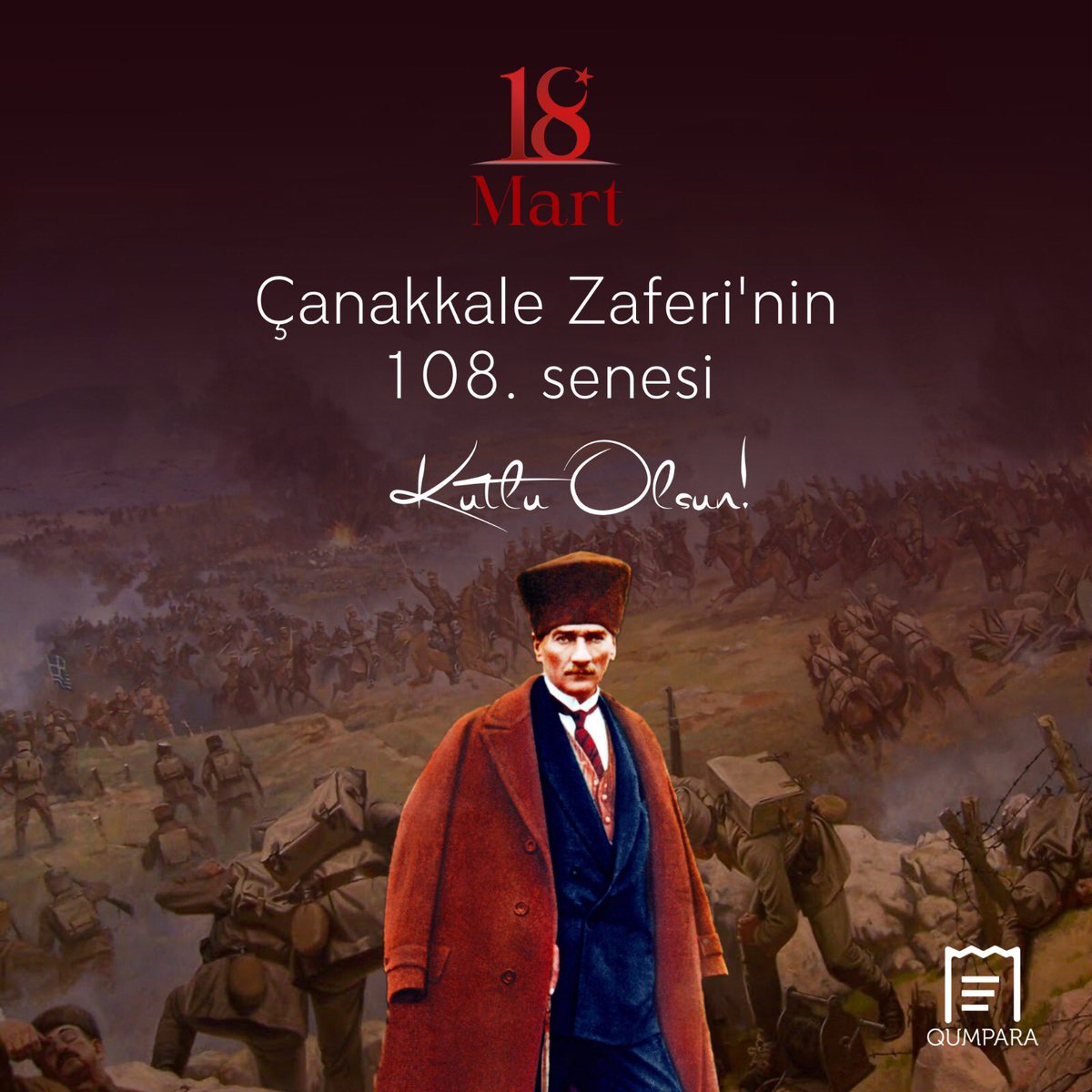 18 Mart Çanakkale Zaferi’nin
108. yıl dönümünde Gazi Mustafa Kemal Atatürk ve silah arkadaşlarını minnetle anıyoruz! 

#CanakkaleGecilmez #18MartÇanakkaleZaferi #18Mart