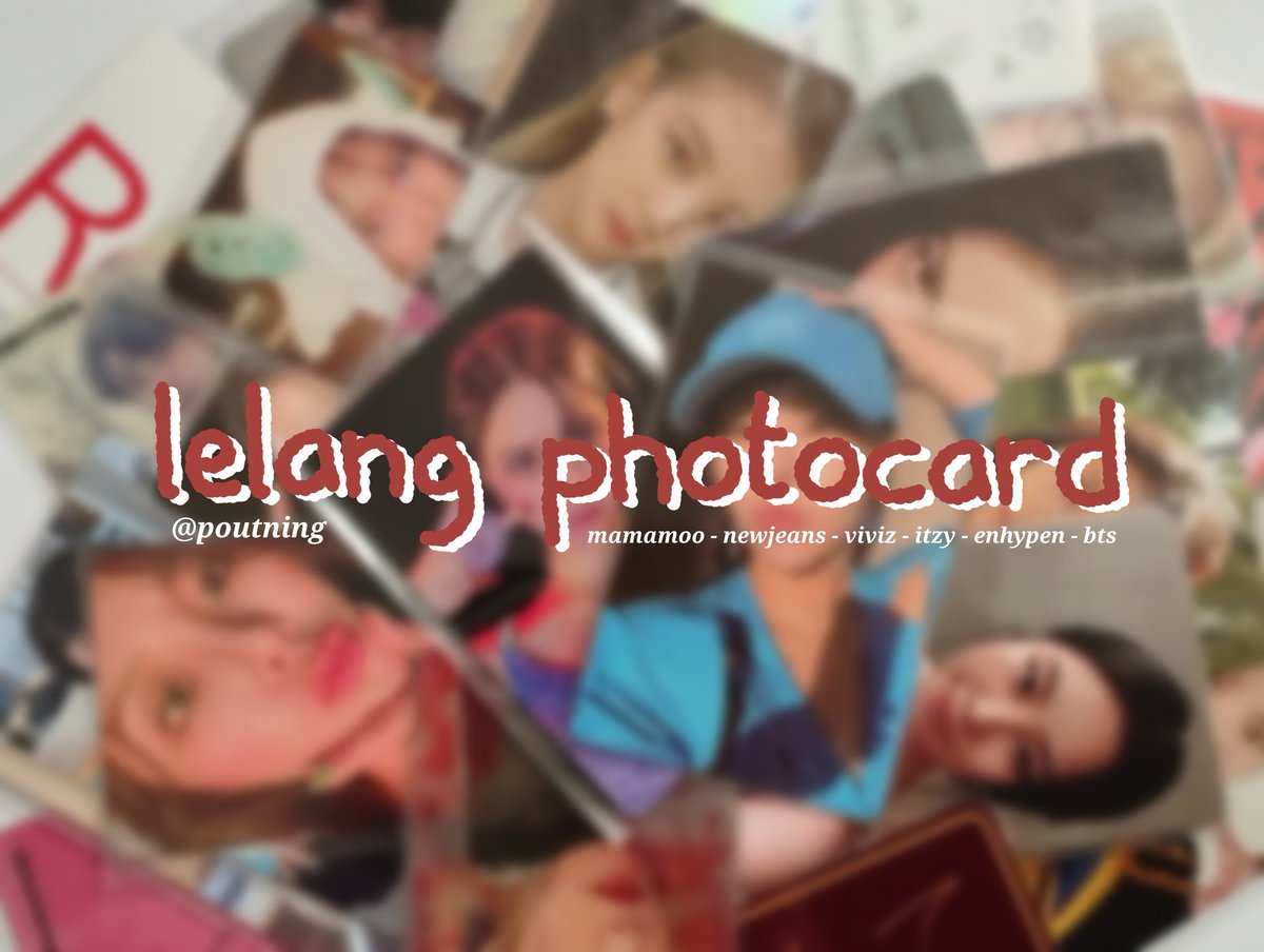 poutning's tweet photo. LELANG GG + BG PHOTOCARD 
mamamoo newjeans itzy viviz enhypen bts

❗read TnC first❗
close : 24 maret 2023, 19:00 WIB https://t.co/T2ZSHddEAf