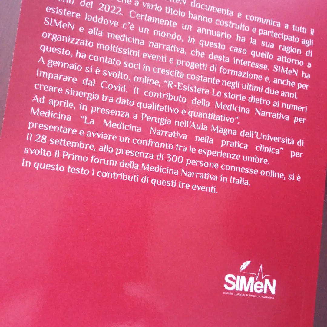 La Medicina Narrativa nella Ricerca e nella Pratica Clinica. ANNUARIO SCIENTIFICO SIMEN Società Italiana di Medicina Narrativa 2022 Il mio articolo scientifico 📝📚🥰 #ricercascientifica #medicinanarrativa #passionestudio #studiandosicresce #aziendaospedalieradiperugia #unipg