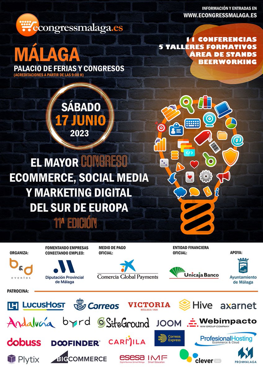 territoriobtc's tweet photo. Las tendencias del marketing digital y ecommerce se dan cita en la 11ª edición de #eCongress #Málaga https://t.co/SNdmd9rQbQ https://t.co/D7i2OELWxW