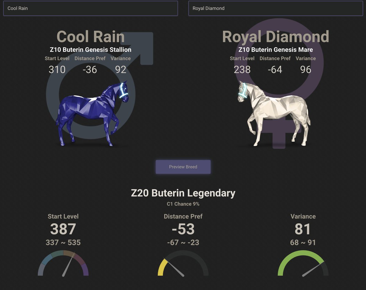 Let's run it back! 

Anyone who breeds a dead-on Breed Genie level hit while the Maidens are running: 

Non-Zedge holders get a 30-day pass. 

Zedge holders give a 30-day pass to a non-Zedge stable of choice. <a href="/zed_run/">zed_run</a> 

Zedge holder AND a retweet? Give out a pass AND get a UU.