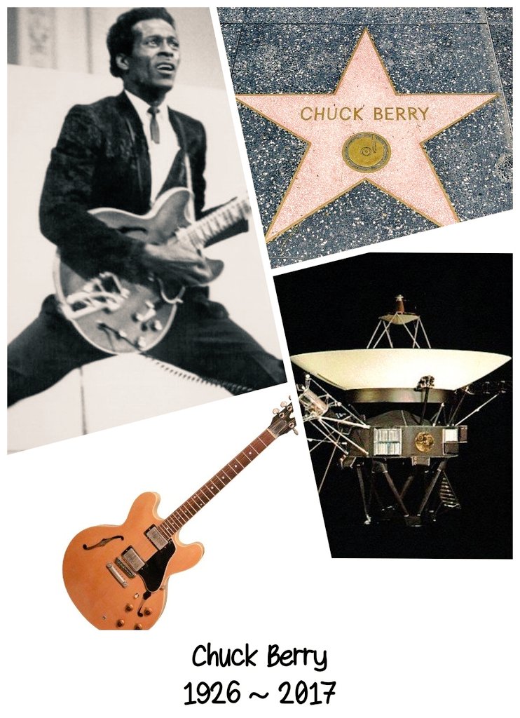 ABessai's tweet photo. 18 Mars 2017 : Décès de Chuk Berry, Pionnier du Rock n Roll.
🎶 "Johnny B Good" un de ses  grands standards  a été 
choisi pour être emporté dans l'espace par la sonde Voyager I en 1977.
#ChukBerry  #rocknroll https://t.co/W8R4ygeNNC