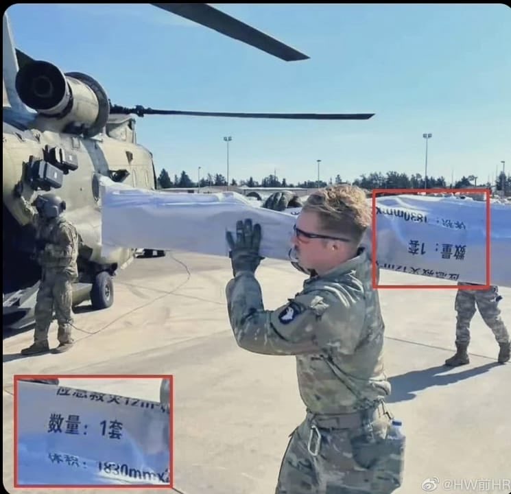 timlimmt's tweet photo. A few days ago Chinese discovered tat the US military was using tents made in China. Only now it turned out these tents r from a humanitarian convoy that China sent to Syria. R the Americans “stealing” tents from Syria meant 4 humanitarian aid? Will US Authority care 2 clarify? https://t.co/uBjGtpFH8j