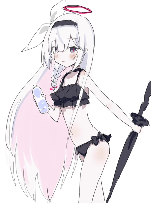 プラナちゃん(水着)のラフ 
