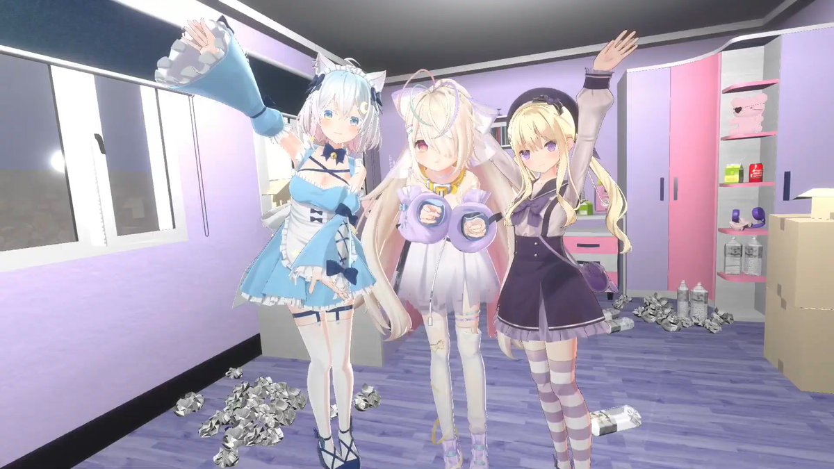 「3人共かわいいね～!#九楽ライ3D 」|🐬sinnkunn⭐🧸💝🦇☪️🍨💕👑🔮🐏🍄🍒🍋🐜🍖🐾💥💫🌃🎩のイラスト