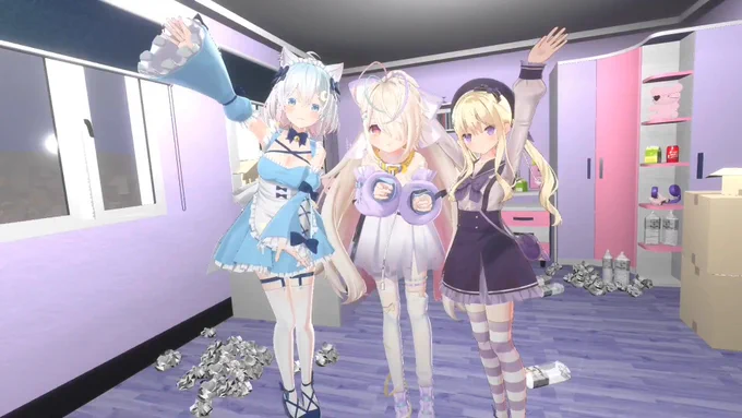 3人共かわいいね～!#九楽ライ3D 