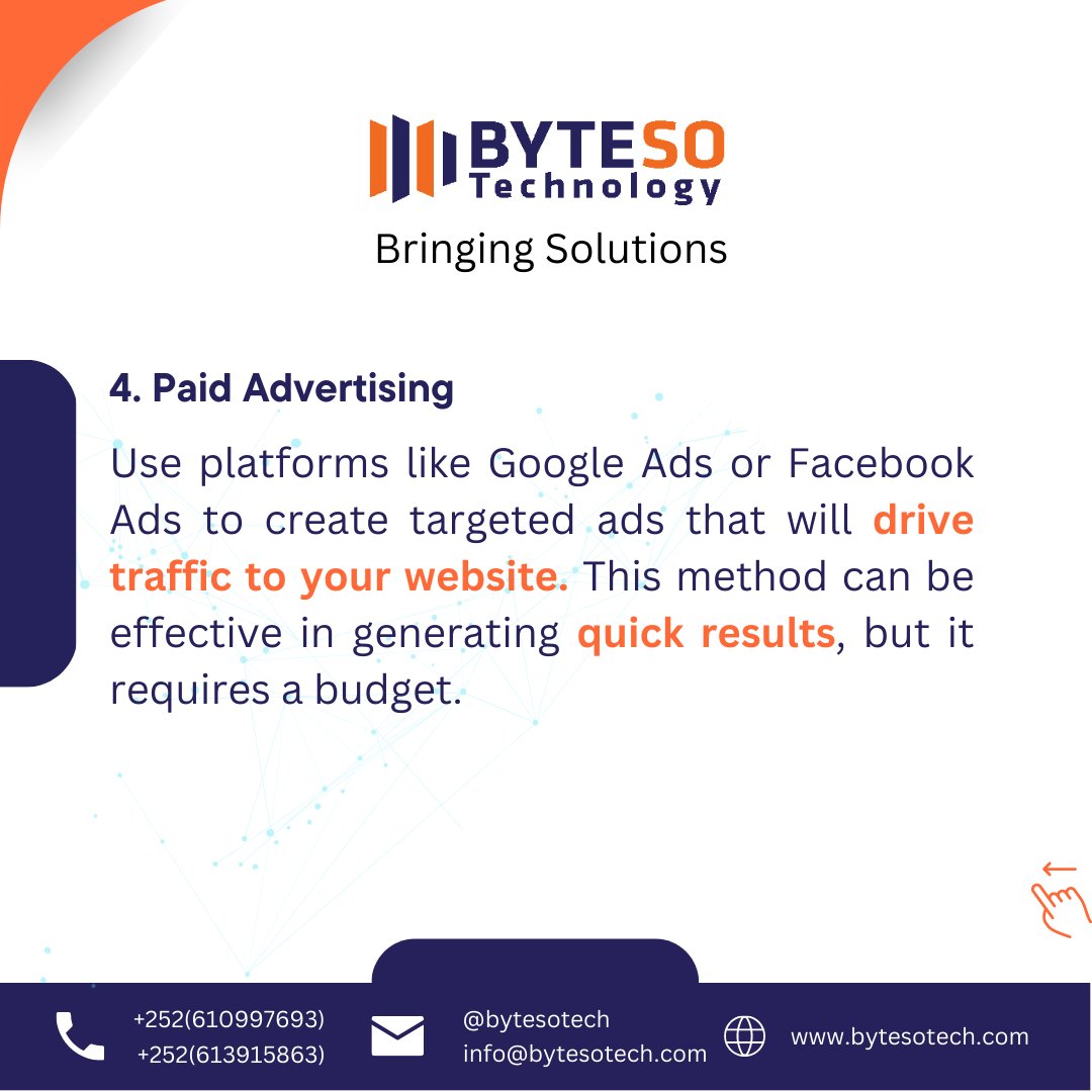 bytesotech's tweet photo. 4) Paid Advertising https://t.co/VZiZQkS3bO