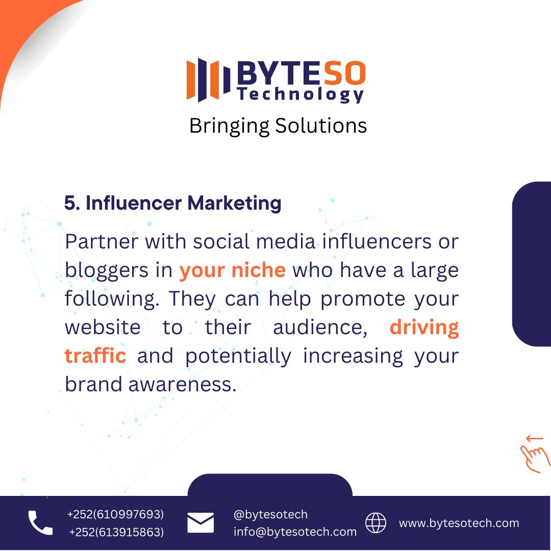 bytesotech's tweet photo. 5) Influencer Marketing https://t.co/7cFGmEBs0d