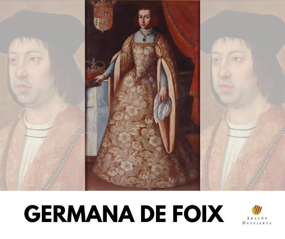 AragonDespierta's tweet photo. 🙂🙂 Un día como hoy de 1506 contraen matrimonio Fernando II de #Aragón (El Católico) y #Germana de Foix. Fernando era viudo de Isabel y era bastante más mayor q Germana (53 él y 18 ella), quien se convirtió en Reina consorte de Aragón durante diez años, hasta la muerte del Rey https://t.co/PVfnGBQgRF