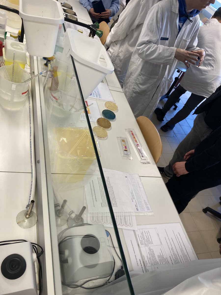 Grosse affluence aux laboratoires de biotechnologies pour les JPO! Mini stages à venir pour confirmer les choix d’orientation… #biotechnologies #passSTL