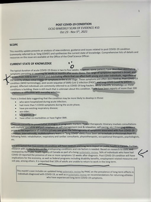 ElizabethWeir2's tweet photo. Sent to provincial health officials in Oct. 2021. Why weren't we told being a "WOMAN" is a risk factor for Long Covid? What you got to say @BruceFitchMLA? @CBCNB @TJProvincial @Global_NB @CTVAtlantic https://t.co/BKClubShVA