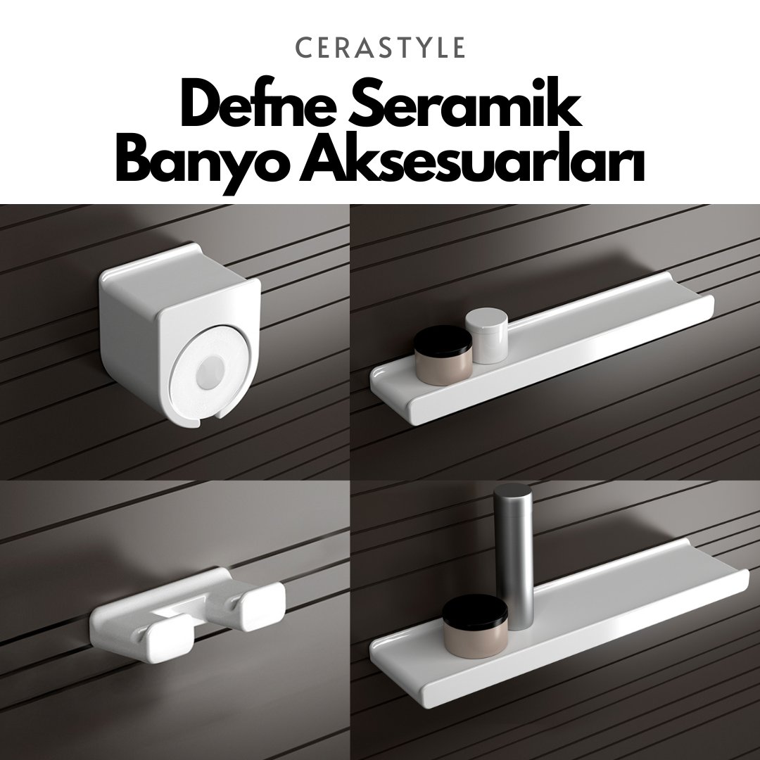 ArmaSeramik's tweet photo. Cerastyle markalı Defne Seramik Banyo Aksesuarları, özgün tasarımı ile dikkat çekiyor.Seride tuvalet kağıtlığı, sabunluk, etajer, bornoz askısı ve havluluk mevcuttur.
#armaseramik #cerastyle #banyo #cerastylebanyoaksesuarı #turkuazseramik
#banyoaksesuarları https://t.co/vYPIldgmB3
