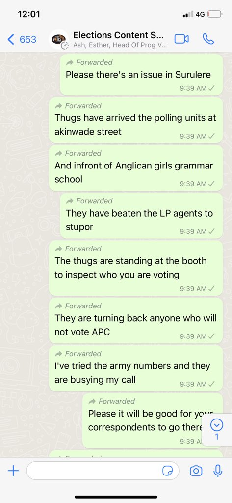 I reported thugs harassing voters in front of Anglican girls school Surulere.Share your experience there!