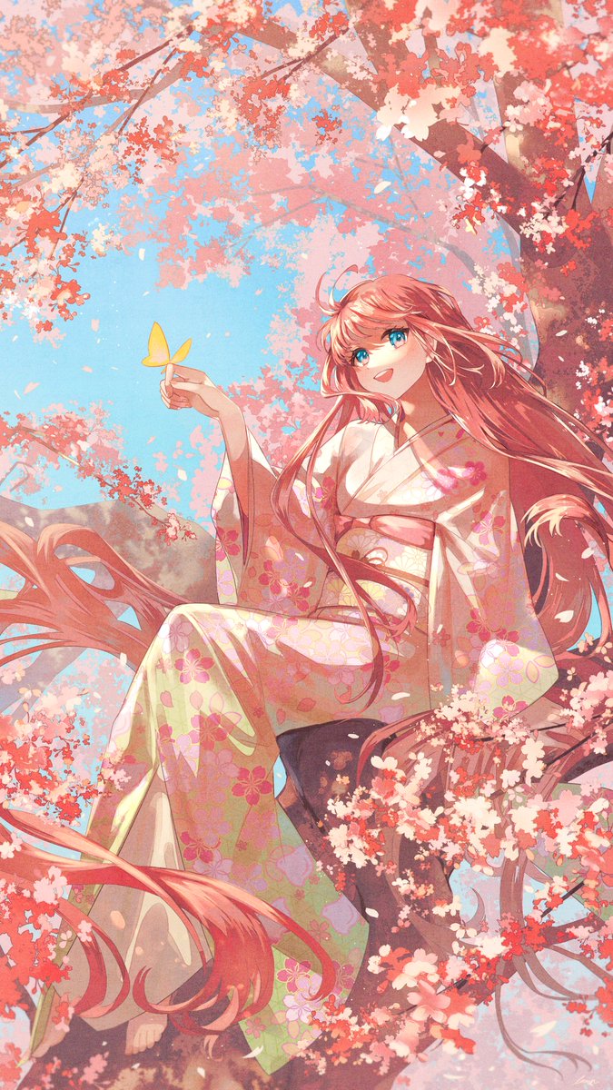 「春を告げる初桜、 」|touminのイラスト