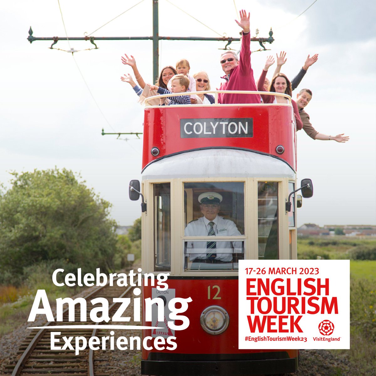 SeatonTramway's tweet photo. It's #EnglishTourismWeek23! 
We're open this weekend with trams departing between 10am &amp; 4pm.
You can also visit the @NHM_WPY Exhibition at Seaton station until 23rd April!
We will be open for daily tram service from 25th March - 29th October!
https://t.co/9hpqkn8JOB https://t.co/j7i9hlYB63