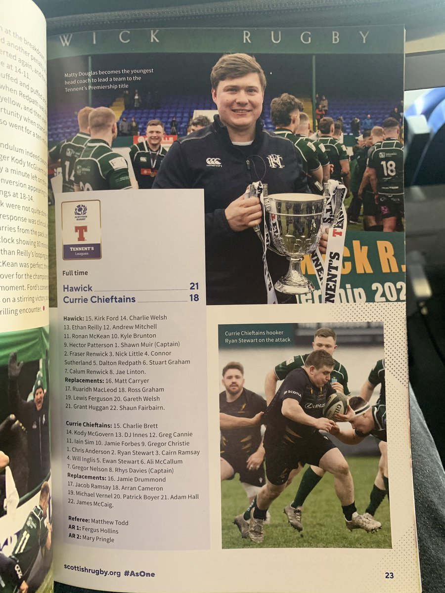 euanwelsh_media's tweet photo. Nice 3-page feature on @HawickRFC in the programme at the Scotland game today 🏉🏴󠁧󠁢󠁳󠁣󠁴󠁿 https://t.co/FffS552jJb