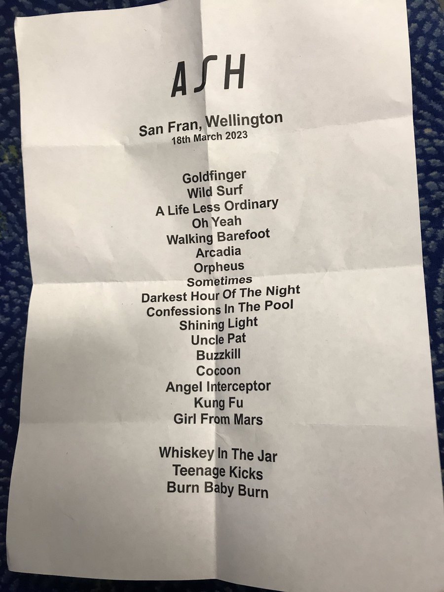 From sunny debuts and muddy headlining Glastonbury slots , jumping off balconies and fire extinguishers in Nottingham , many stops since and tonight the San Fran in Wellington- @ashofficial - #ALifeLessOrdinary #LifeIsLive 🤘