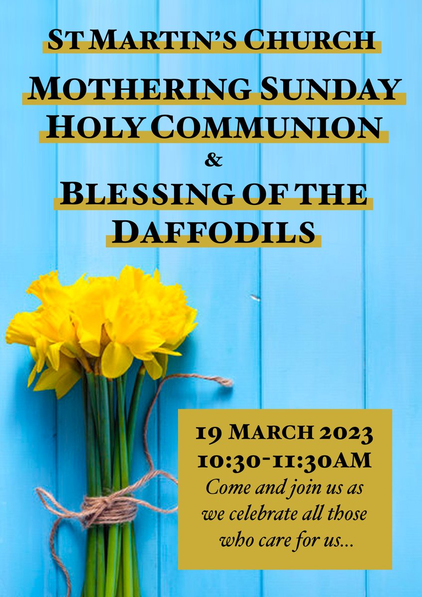 Join us for Mothering Sunday!