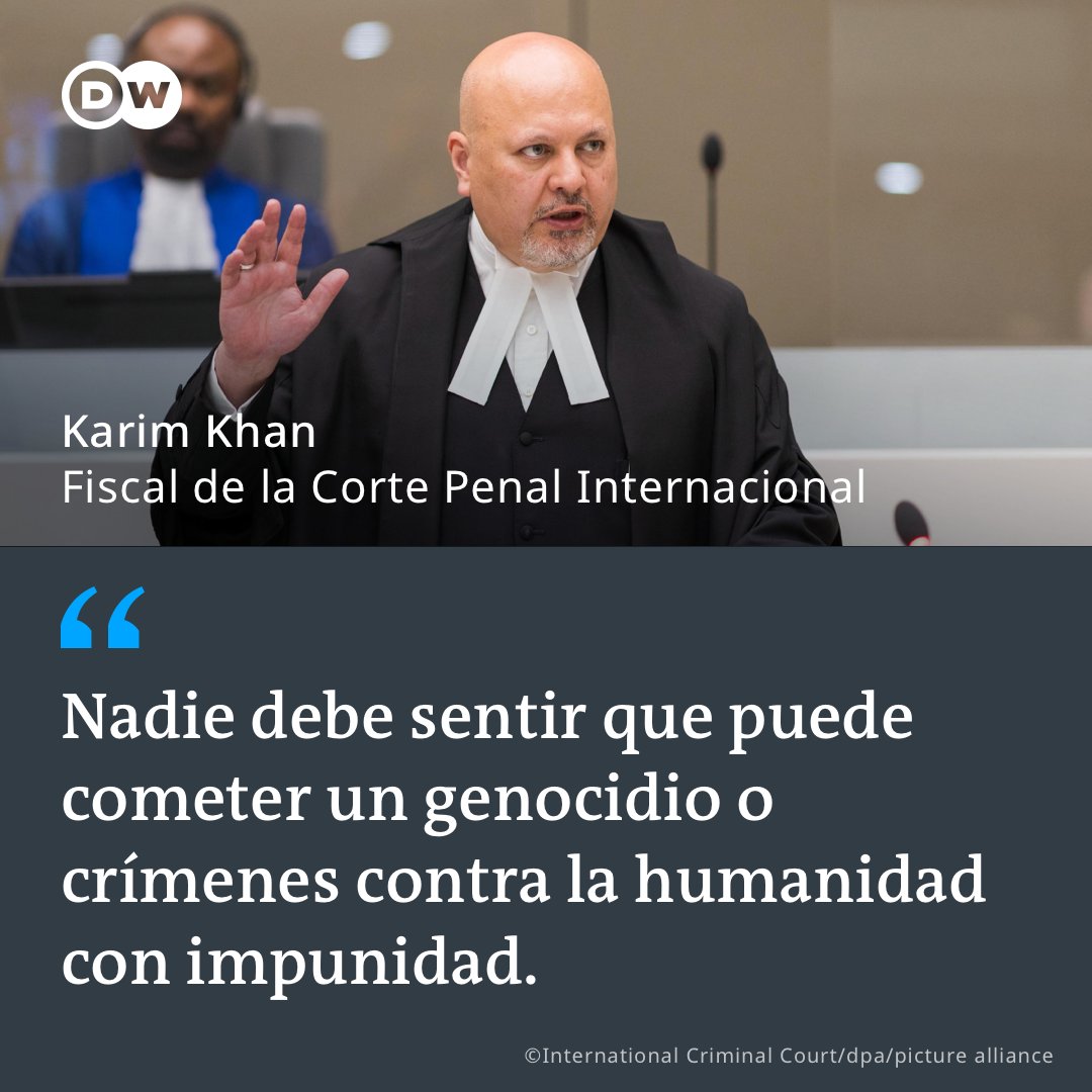 dw_espanol's tweet photo. Es posible que el presidente ruso, Vladímir #Putin, enfrente un juicio por presuntos crímenes de guerra.

Así lo ha afirmado el fiscal de la #CortePenalInternacional (CPI), Karim Khan.

#DWNoticias /cmw https://t.co/2Htm4Qmn5y