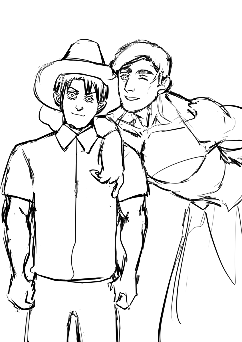 tritasa13's tweet photo. Sketch #LeviErwin pk AU!!!! https://t.co/ncxMjZo68w