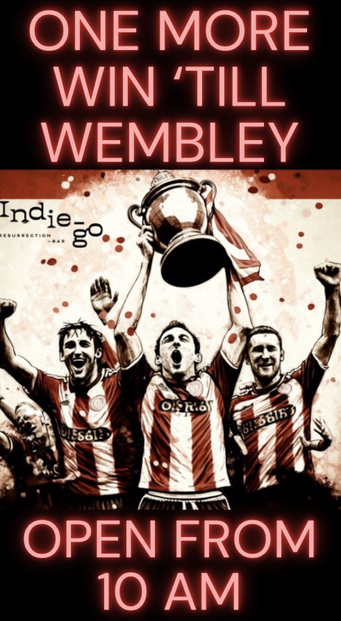 IGResurrection's tweet image. It’s the magic of the cup 🏆

&amp;amp; you can fill your cup up from 10am 😉🍻

Whether it’s celebrations or commiserations, come &amp;amp; join us afterwards for all the days action ⚽️📺

If you’ve got the stamina, we’ve got live music with our weekly jam night at 8:30pm

#sufc #twitterblades