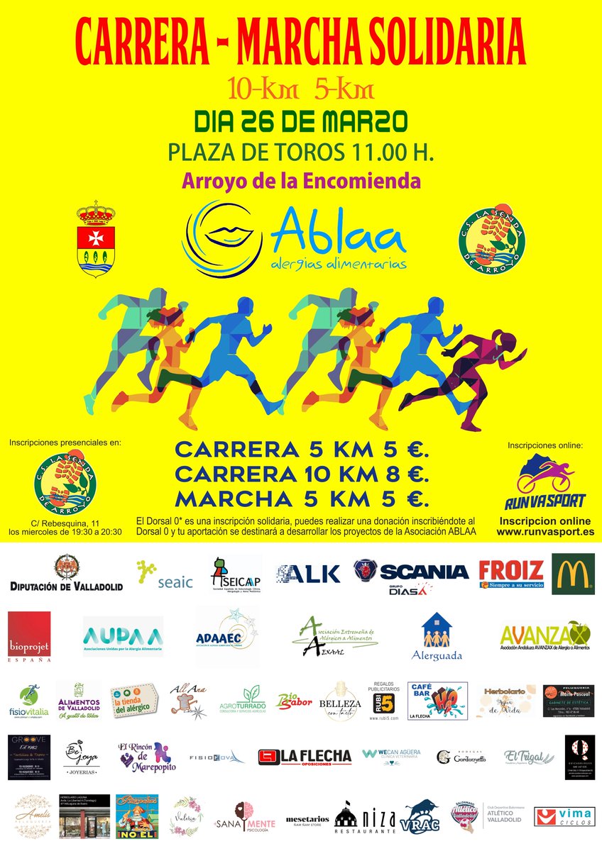 ABLAAValladolid's tweet photo. CARRERA-MARCHA SOLIDARIA 26 DE MARZO
Todos a apoyar al @atlvalladolid sobre todo porque te puede tocar una de las tres entradas dobles que donan para nuestro sorteo de la carrera. ¡Gracias!
Apúntate ya: https://t.co/1yZ9YV7HXn
¡Más unidos más visibles!
#SAVIA #AUPAA https://t.co/96QNcUgLwF