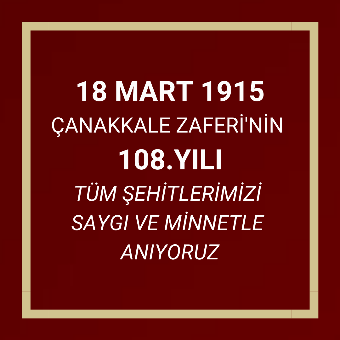 laskatech's tweet image. 18 Mart 1915,

Çanakkale Zaferi'nin 108. yılında tüm şehitlerimizi saygı ve minnetle anıyoruz!

#18Mart #ÇanakkaleZaferi