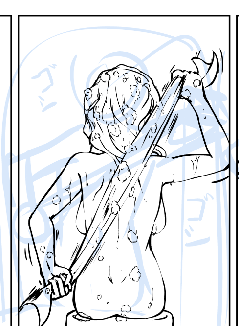 後ろから見えるおっぱいっていいよねとか思いつつ
なんとも健全で色気のないお風呂シーンである('・ω・`)
というか、頭と身体どっちから洗う人が多いのだろう…(・ัω・ั) 