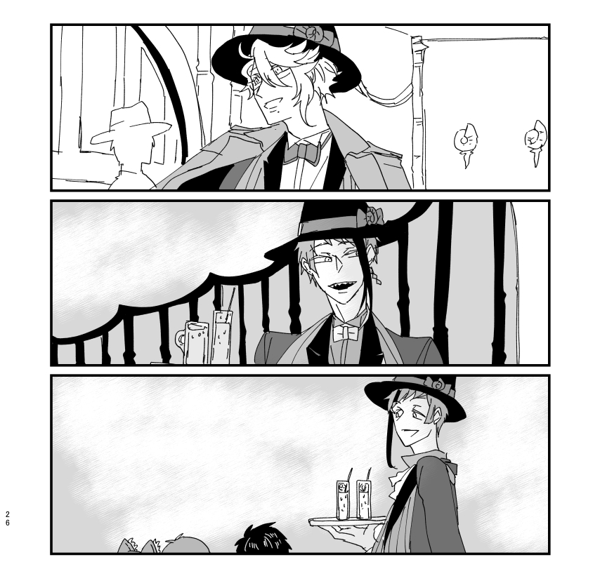 嬉しかったので感想いただいたイドアズ本の中身ちょろっと。
モストロの〆の後三人でまかない食べながら今日の総括とか話してて欲しい～ 