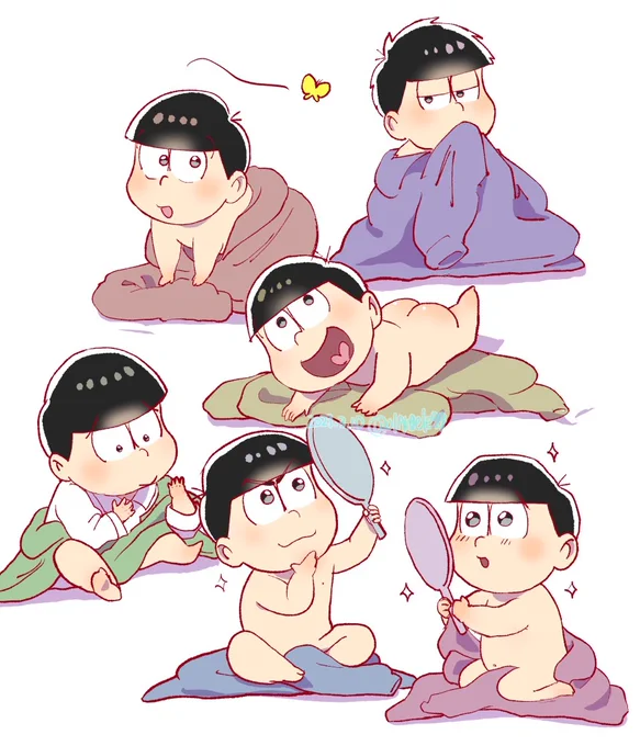 おそ松さんTwitterらくがき202301〜3くらい #おそ松さん #六つトト #えいがのおそ松さん #トトにゃー #クロスオーバー  